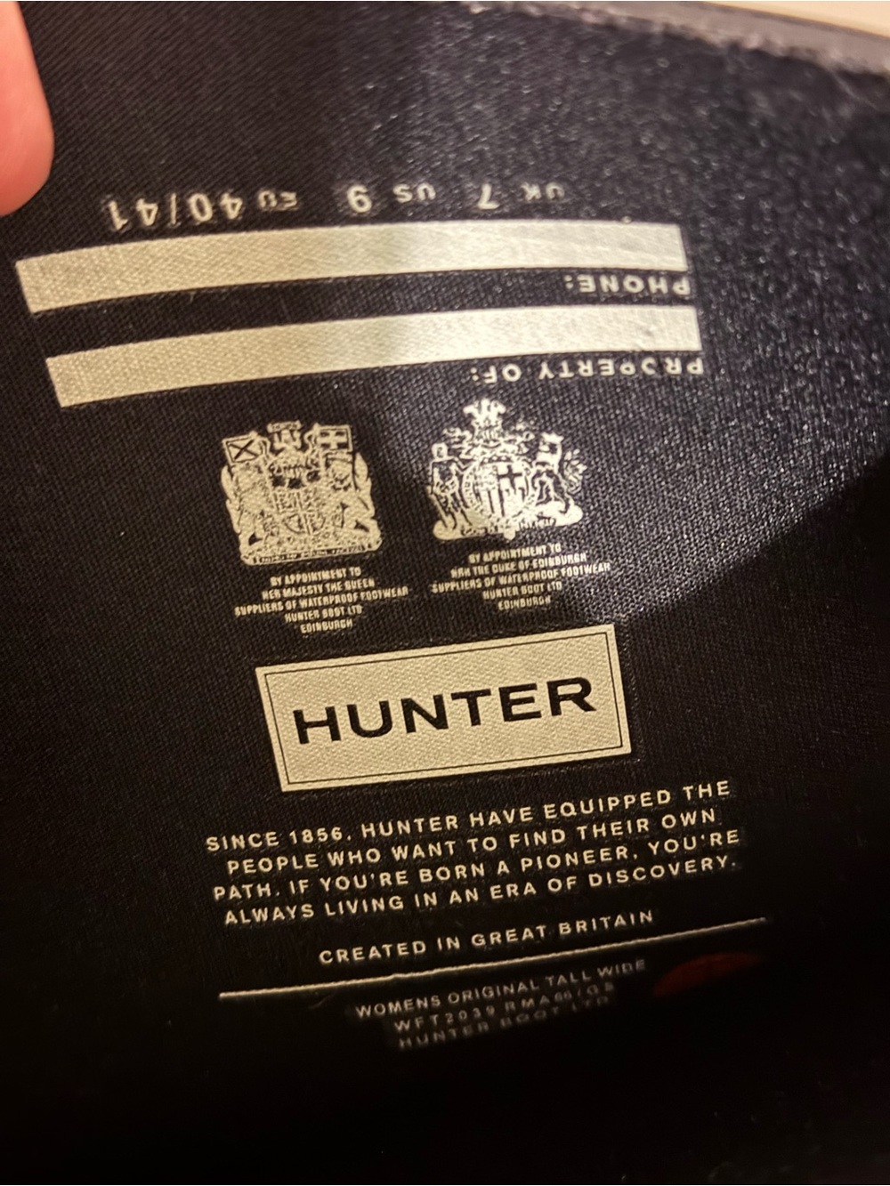 Hunter Matte Black Tall Rain Boots with Side Buckle - Picture 2 of 7